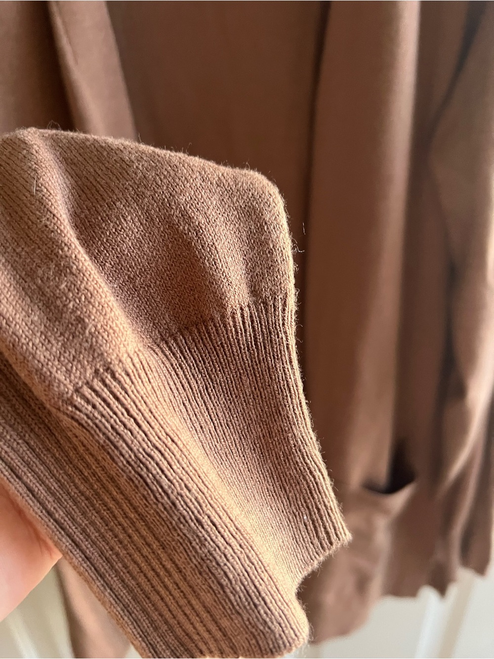 Matty M Open-Front Long Cardigan - Brown - Picture 4 of 6